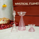 Mystical Flames Borosil Glass Ganesh Ji Pooja Bell & Diya Set – Pink| Elegant Festive Home Décor, Diwali Gifting, Pooja Room, Mandir & Housewarming