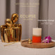 Eclipse Collection – White & Orange Premium Scented Pillar Candle with Mandarin Orange Fragrance | 500g