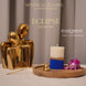 Eclipse Collection – White & Blue Premium Scented Pillar Candle with Ocean Breeze Fragrance | 500g